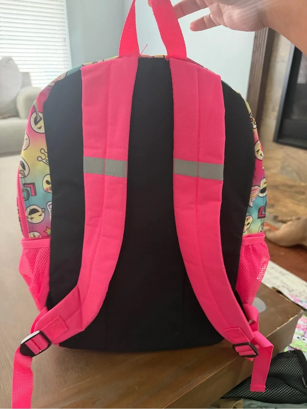 Kids Emoji Rainbow Backpack - Pink Multicolor